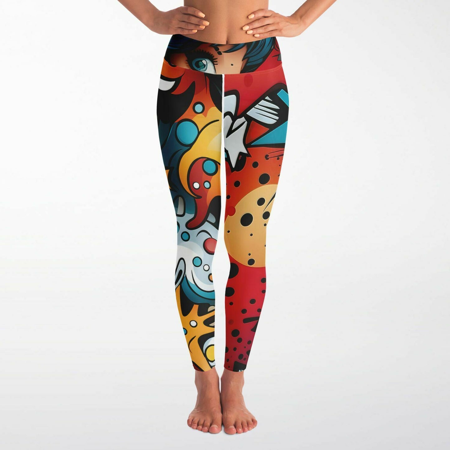 Yoga Leggings - Comic Strip copy